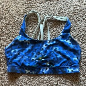 Lululemon Blue and White Sports Bra